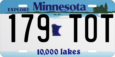 MN license plate 179TOT