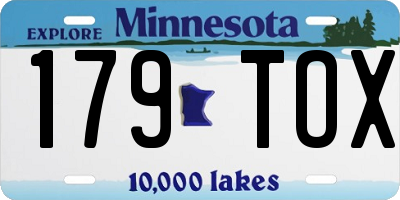 MN license plate 179TOX