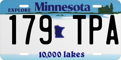 MN license plate 179TPA