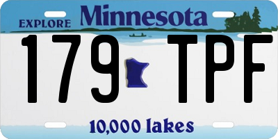 MN license plate 179TPF