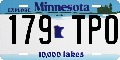 MN license plate 179TPO