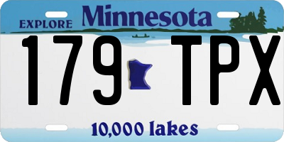 MN license plate 179TPX