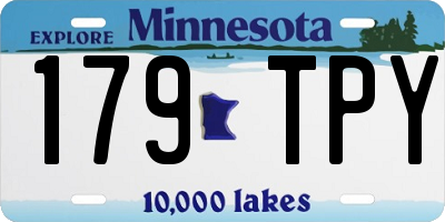 MN license plate 179TPY
