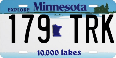 MN license plate 179TRK