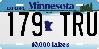 MN license plate 179TRU