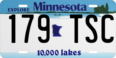 MN license plate 179TSC