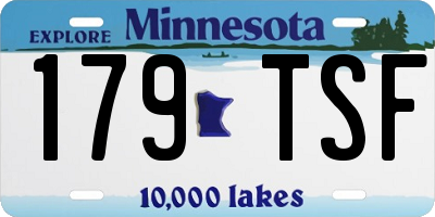 MN license plate 179TSF