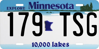 MN license plate 179TSG