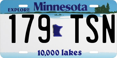 MN license plate 179TSN