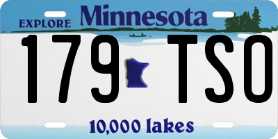 MN license plate 179TSO