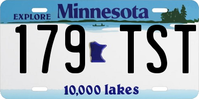 MN license plate 179TST