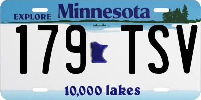 MN license plate 179TSV