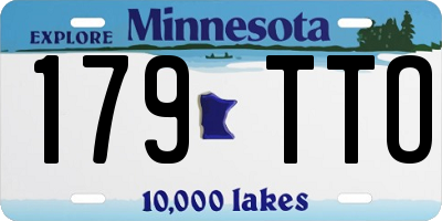 MN license plate 179TTO