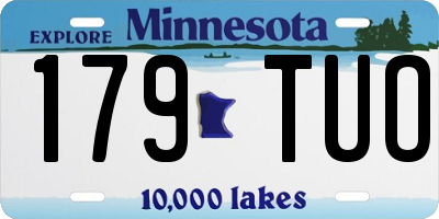 MN license plate 179TUO
