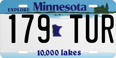 MN license plate 179TUR