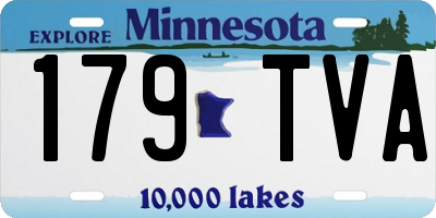 MN license plate 179TVA