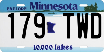 MN license plate 179TWD