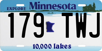 MN license plate 179TWJ