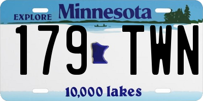 MN license plate 179TWN