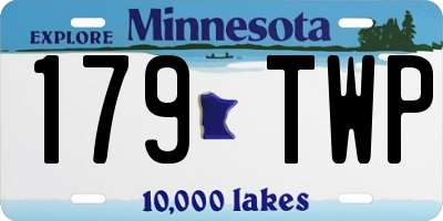 MN license plate 179TWP