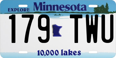 MN license plate 179TWU