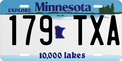 MN license plate 179TXA
