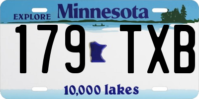 MN license plate 179TXB