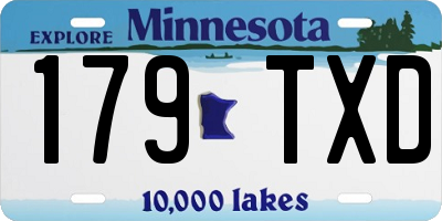 MN license plate 179TXD