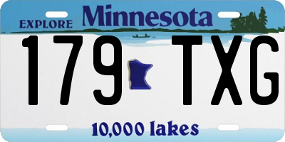 MN license plate 179TXG