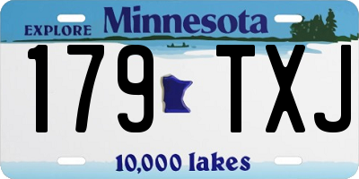 MN license plate 179TXJ