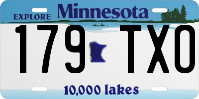 MN license plate 179TXO