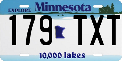 MN license plate 179TXT