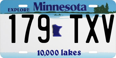 MN license plate 179TXV