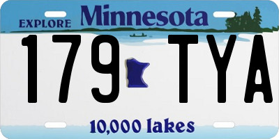 MN license plate 179TYA