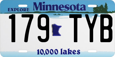 MN license plate 179TYB