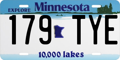 MN license plate 179TYE