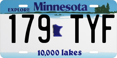 MN license plate 179TYF