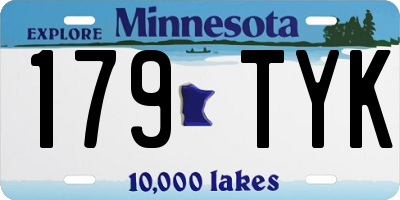MN license plate 179TYK