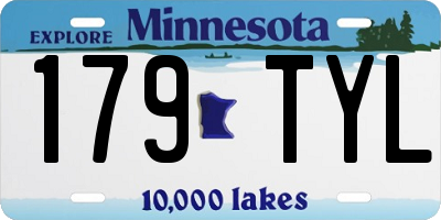 MN license plate 179TYL