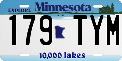 MN license plate 179TYM