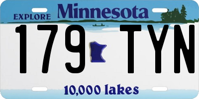 MN license plate 179TYN