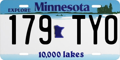 MN license plate 179TYO