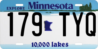 MN license plate 179TYQ