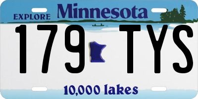MN license plate 179TYS