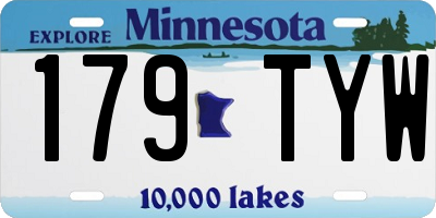 MN license plate 179TYW