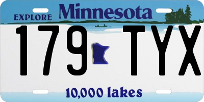 MN license plate 179TYX
