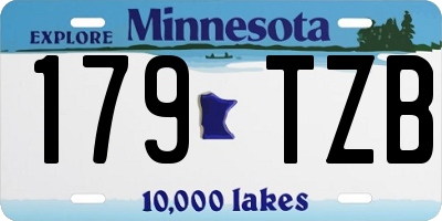 MN license plate 179TZB