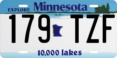 MN license plate 179TZF