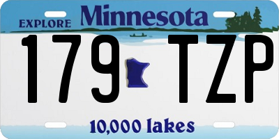 MN license plate 179TZP