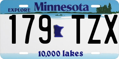 MN license plate 179TZX